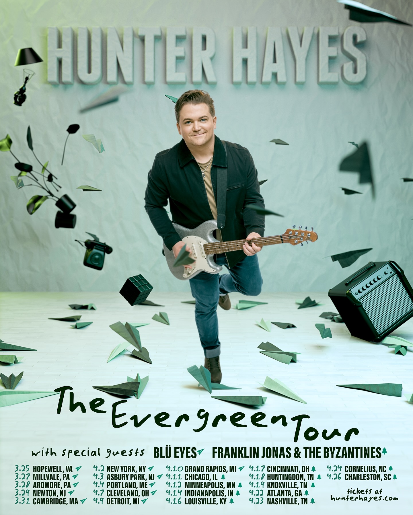 Hunter Hayes The Evergreen Tour Poster 2026